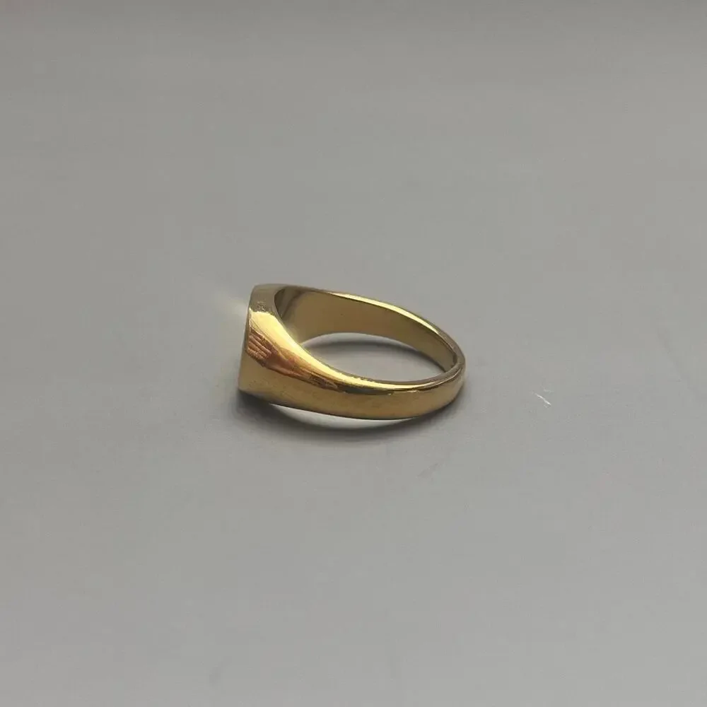 Y2K Vintage Gold Happy Sun Ring – Size 7.5, Unisex, Brand New